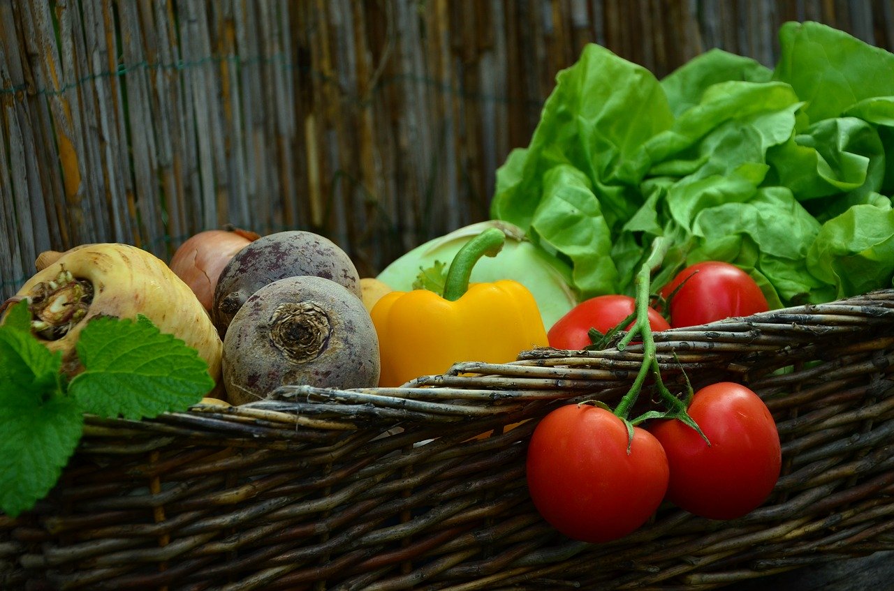 vegetables, tomatoes, vegetable basket